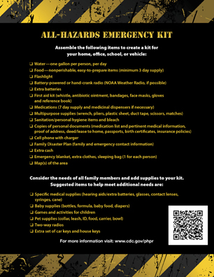 All-Hazards Emergency Kit - CDC - from Zombie Pandemic comic All-Hazards Emergency Kit - CDC - from Zombie Pandemic comic