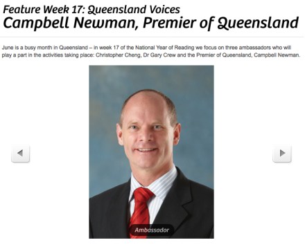 Campbell Newman - National Year of Reading Ambassador