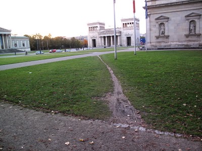 Desire line in Brooklyn