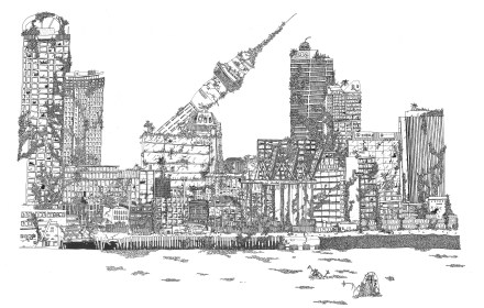 TimeQuest Postapocalyptic Auckland Skyline by Nicola Brady