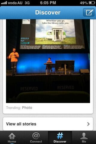 Matt speaking at VALA, trending on Twitter