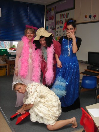 Team Waitangi, a group of West London teachers, dress up as the cast of Cinderella