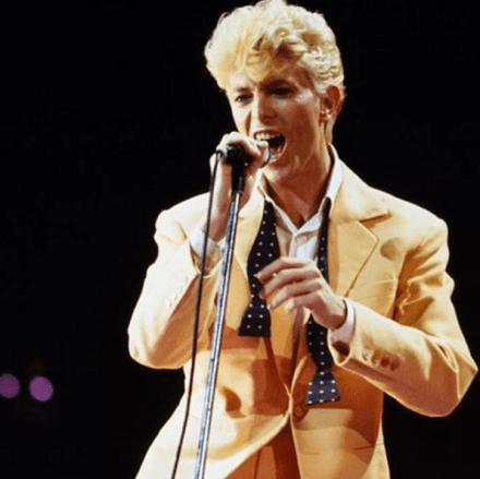 David Bowie performing in the 1980s