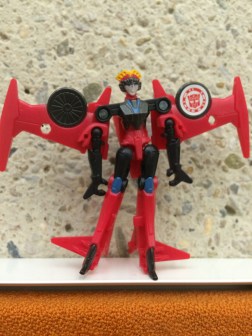The Transformer Windblade watches over the State Library