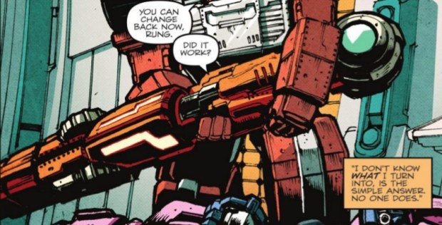 Transformers Swerve and Rung ponder the mystery of form following function