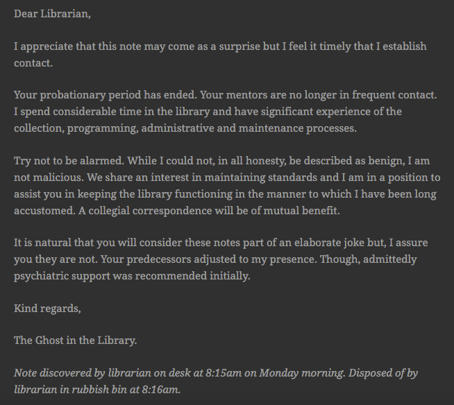 Library Ghost Episode 1